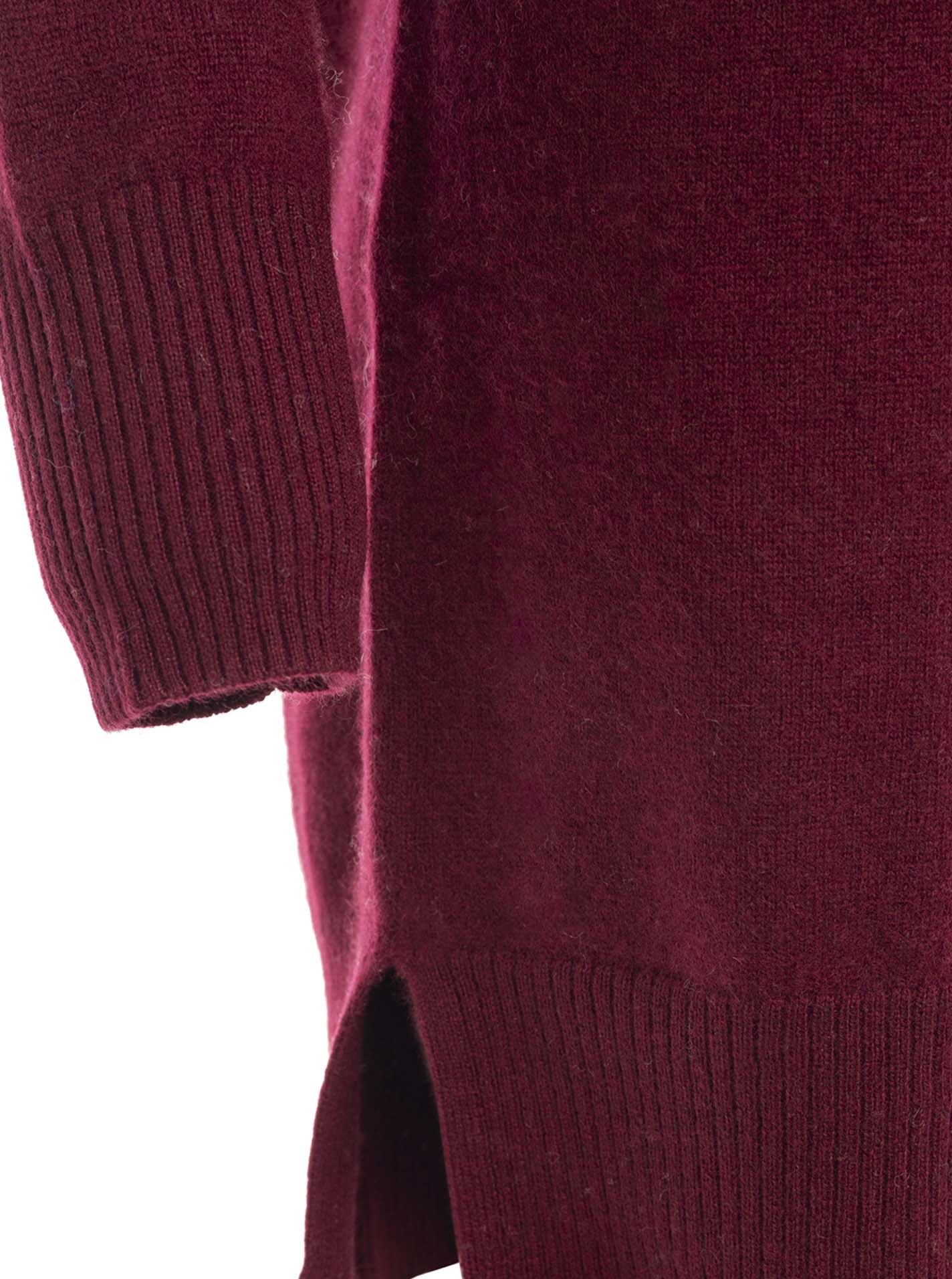 đź’• Zwillingsherz Kleid Strickkleid 100 % Kaschmir "Uni" Bordaux