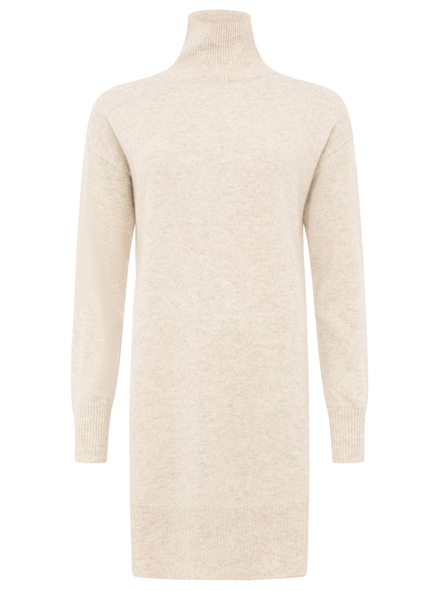 đź’• Zwillingsherz Kleid Strickkleid 100 % Kaschmir "Uni" Hellbeige