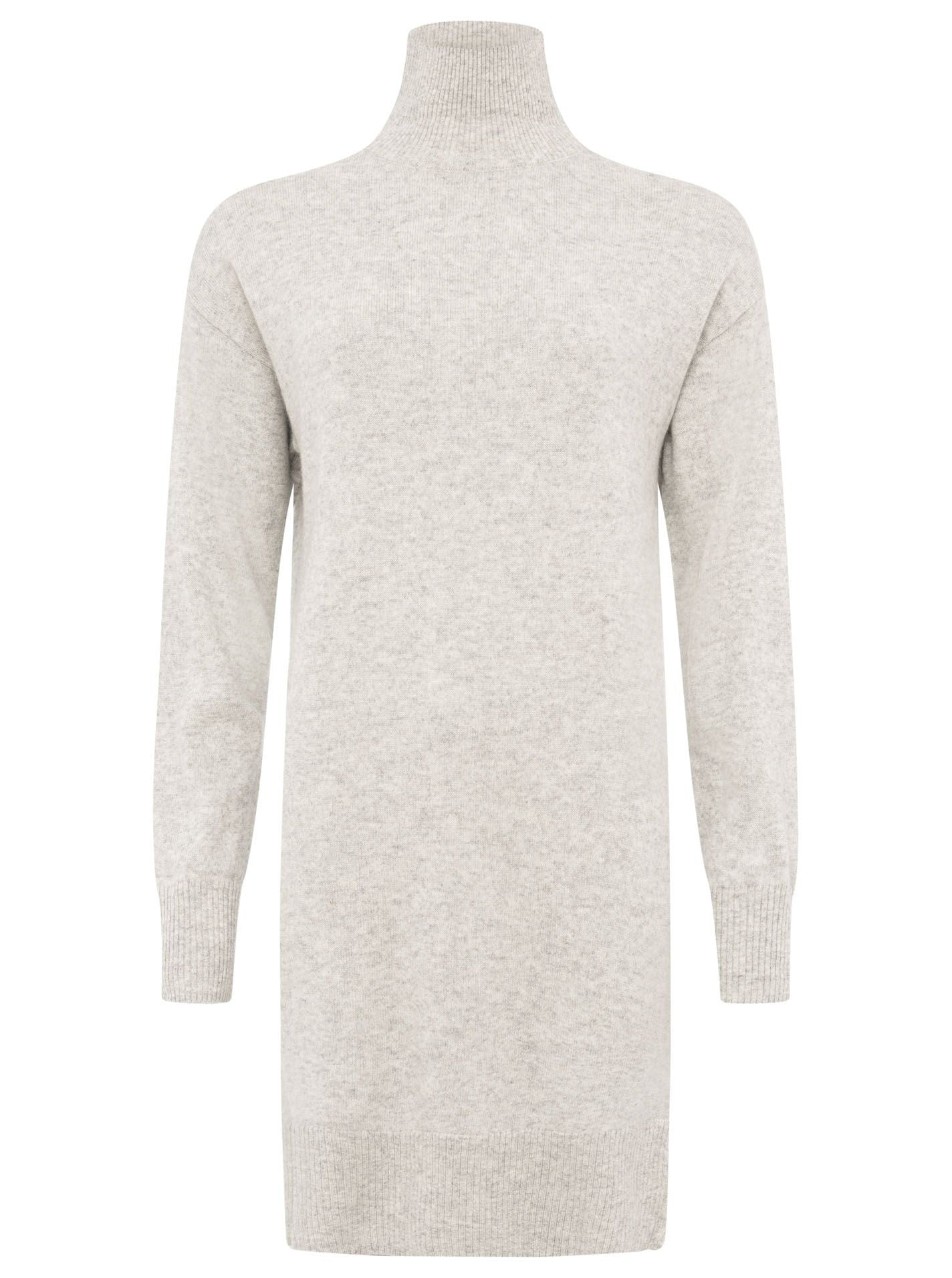 đź’• Zwillingsherz Kleid Strickkleid 100 % Kaschmir "Uni" Hellgrau
