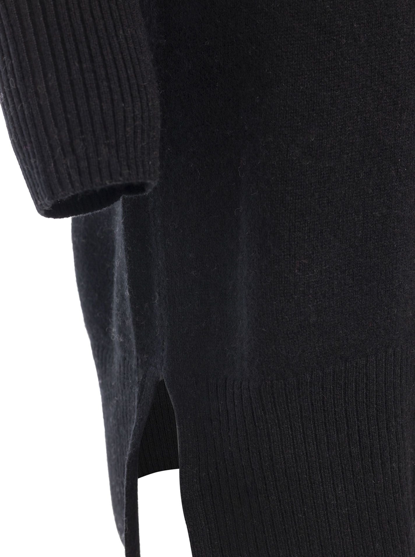 đź’• Zwillingsherz Kleid Strickkleid 100 % Kaschmir "Uni" Schwarz