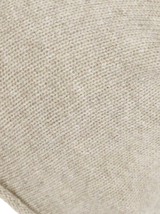 💕 Zwillingsherz Mütze Beanie 100 % Kaschmir Hellbeige