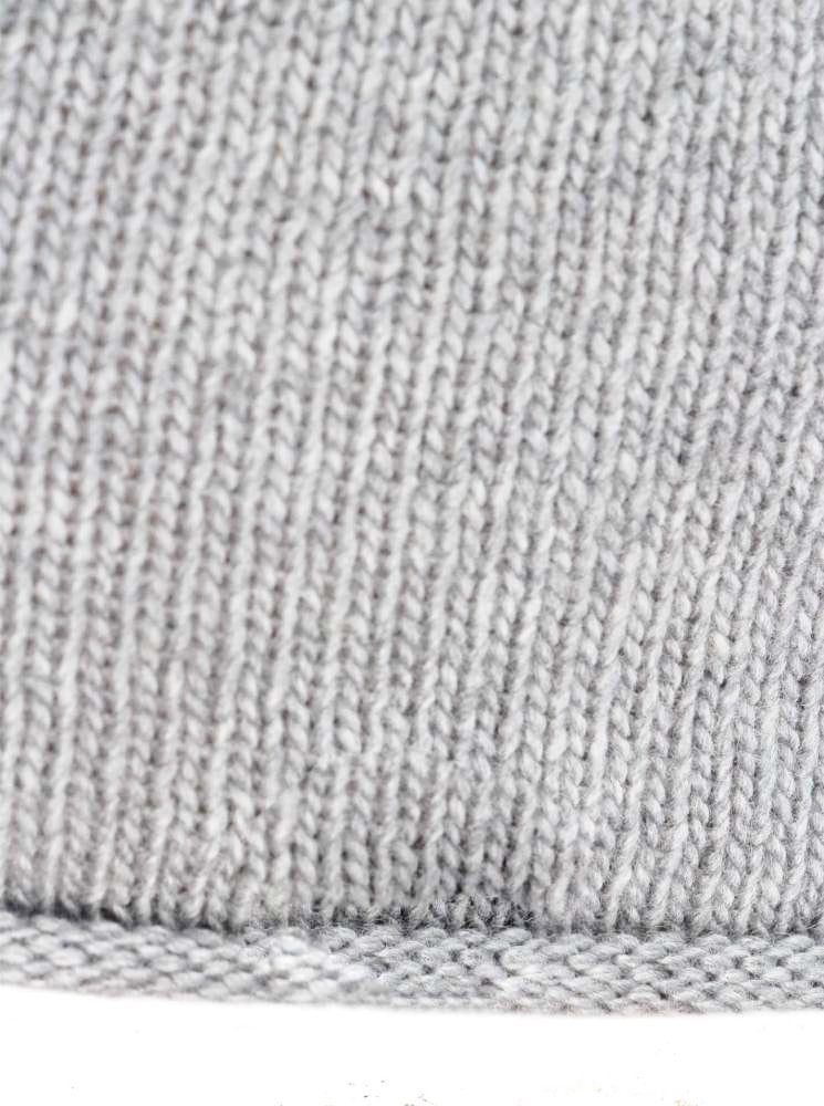 💕 Zwillingsherz Mütze "Classic" Blogger Beanie Wolle Fleece Hellgrau