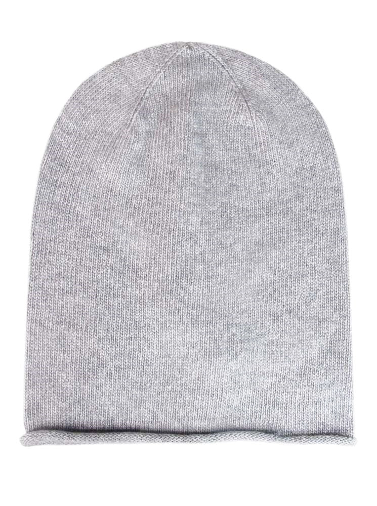 💕 Zwillingsherz Mütze "Classic" Blogger Beanie Wolle Fleece Hellgrau
