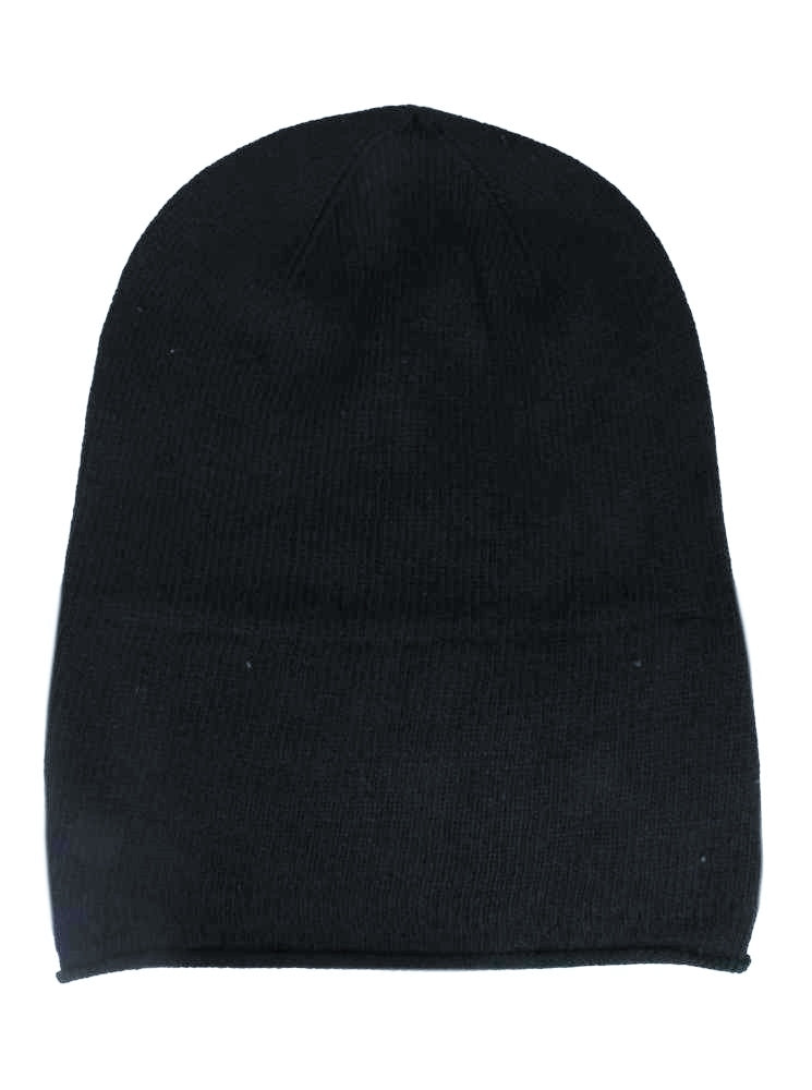 💕 Zwillingsherz Mütze "Classic" Blogger Beanie Wolle Fleece Schwarz