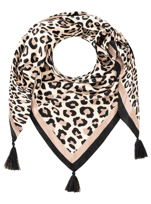 💕 Zwillingsherz Dreieckstuch "Forever Leo" Beige