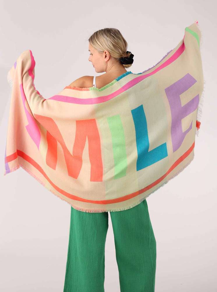 💕 Zwillingsherz Schal "Josina" Baumwolle Wolle Beige