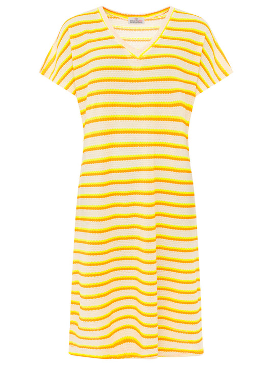 💕 Zwillingsherz Häkelkleid "Summer Lines" Neongelb