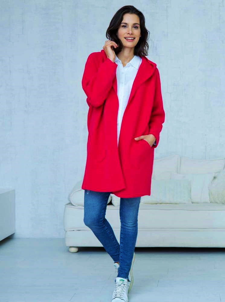 đź’• Zwillingsherz Strickjacke "Annabell" Pink Strickmantel offen