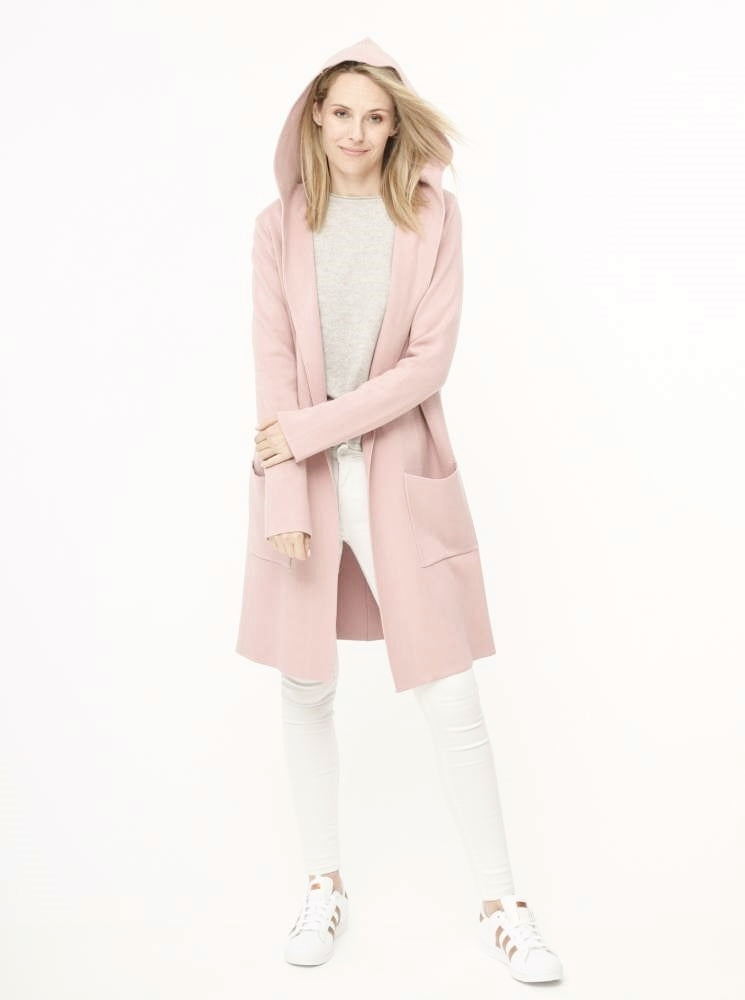 đź’• Zwillingsherz Strickjacke "Janina Basic" Strickmantel offen Altrosa