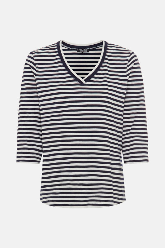 Olsen Shirt Hannah 3/4 Arm Streifen Ink Blue 11105079
