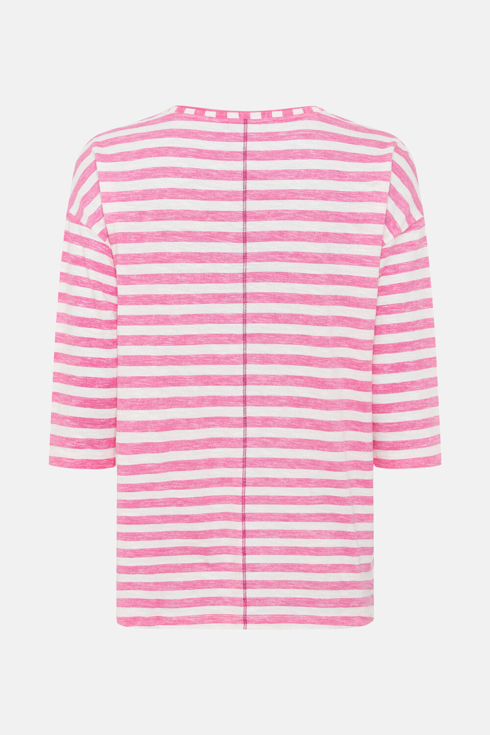 Olsen Shirt mit Streifen und Blütenprint Cosima Candy Pink 11105053