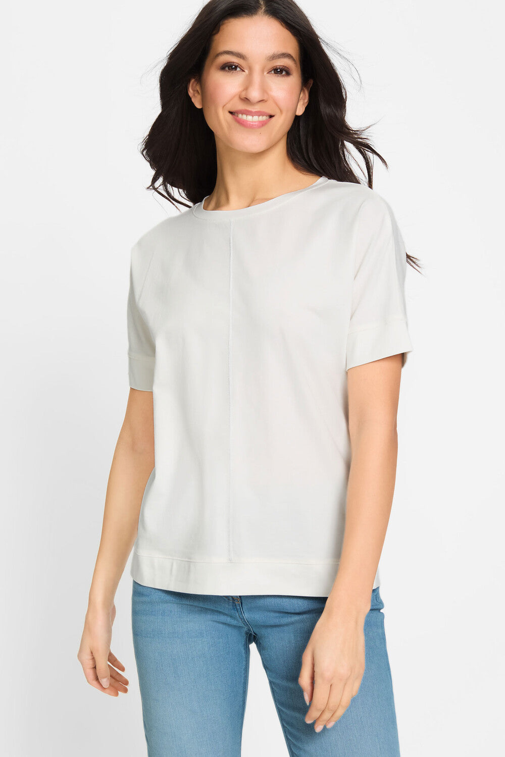 Olsen Shirt mit kurzen Ärmeln Cosima Off White 11104490