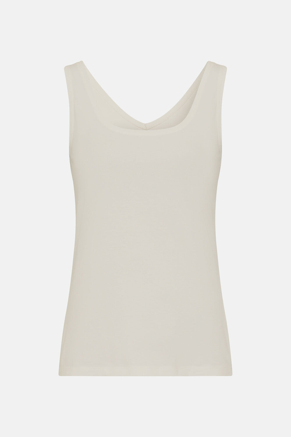 Olsen Top mit V-Ausschnitt und Rundhals Edda Light Stone