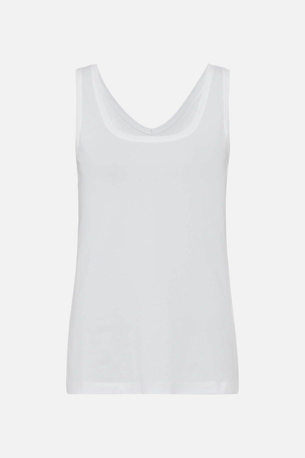 Olsen Top mit V-Ausschnitt und Rundhals Edda White 11103604