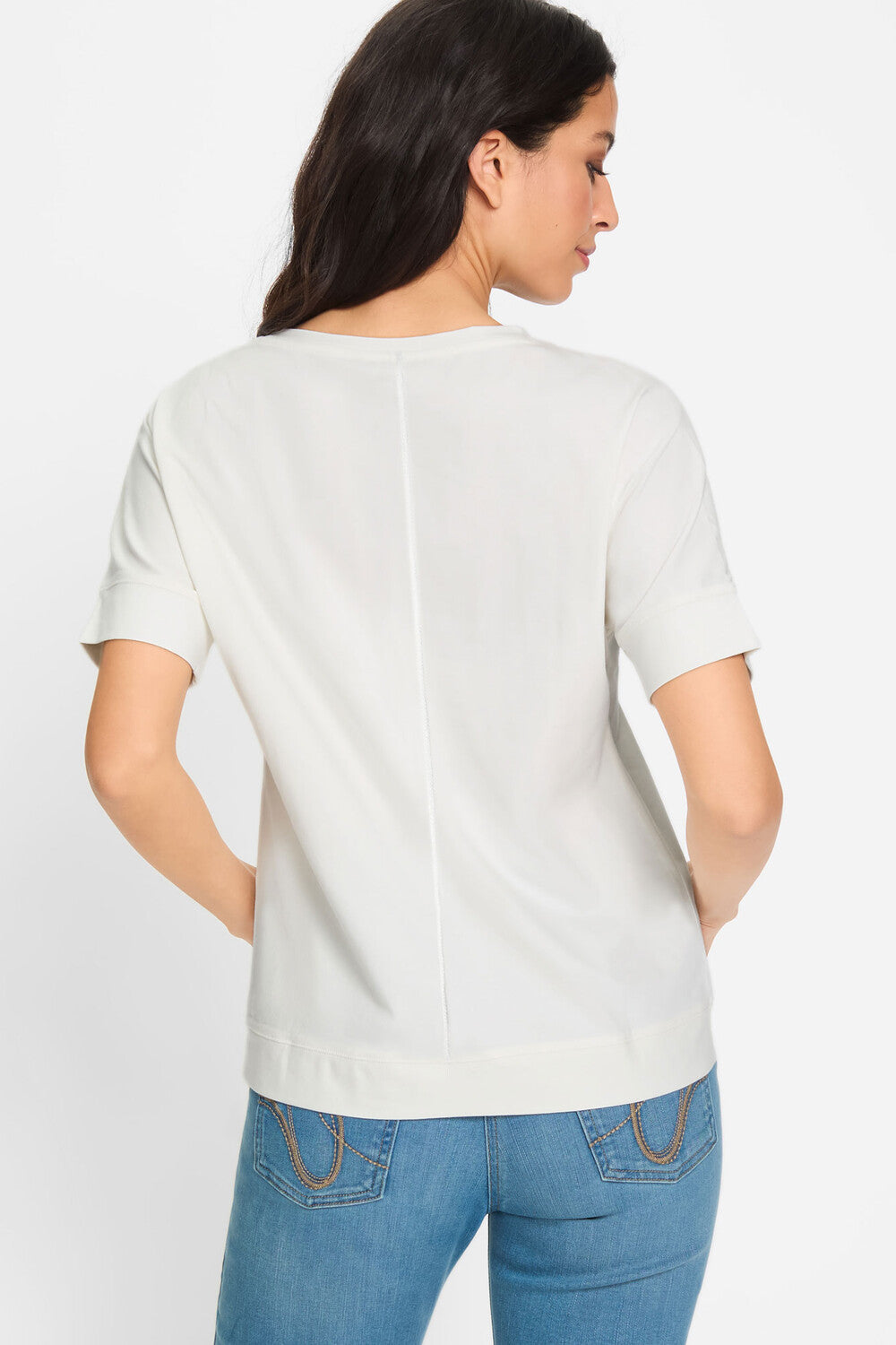 Olsen Shirt mit kurzen Ärmeln Cosima Off White 11104490