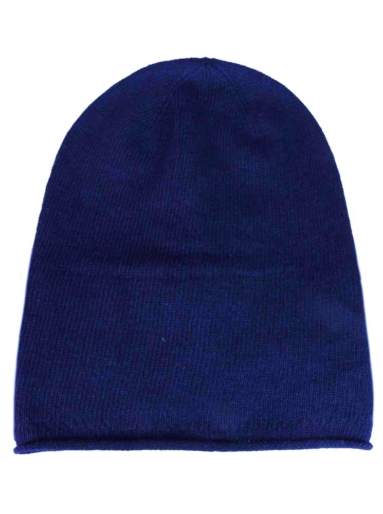 💕 Zwillingsherz Mütze "Classic" Blogger Beanie Wolle Fleece Navy