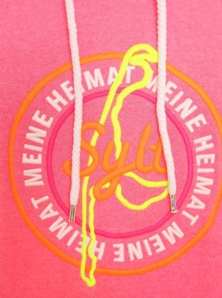 đź’• Zwillingsherz Sweatshirt Hoodie "Rike" Sweater Baumwolle Neonpink