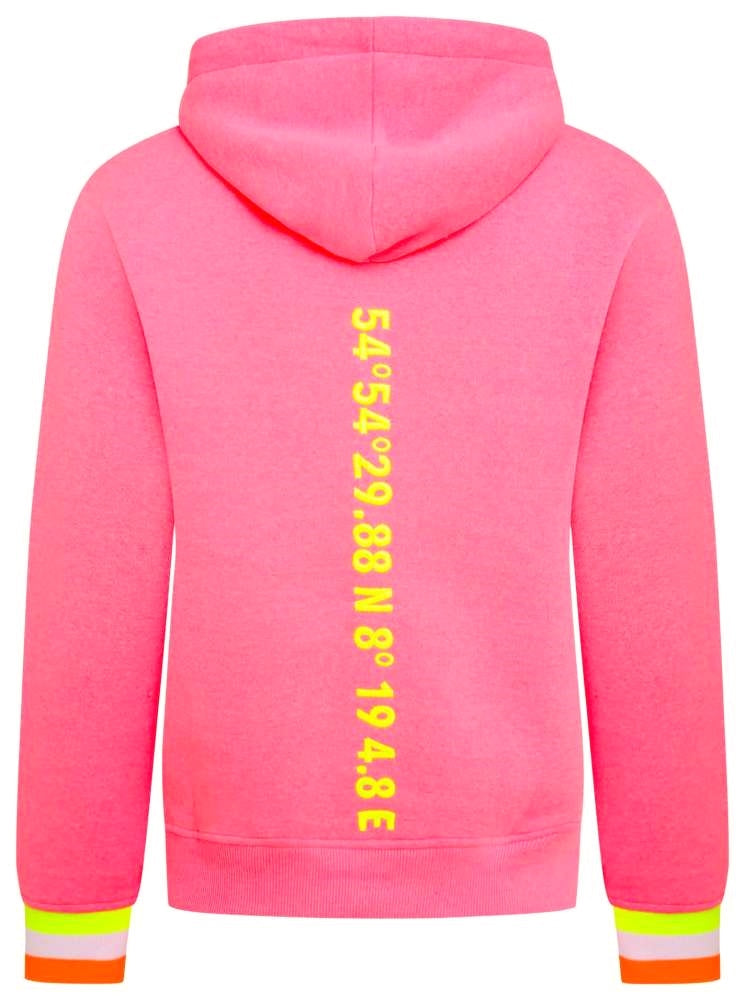 đź’• Zwillingsherz Sweatshirt Hoodie "Rike" Sweater Baumwolle Neonpink