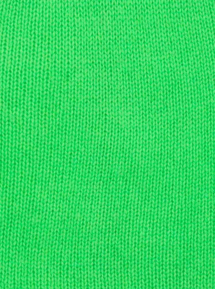 💕 Zwillingsherz Mütze Beanie 100 % Kaschmir Neongrün