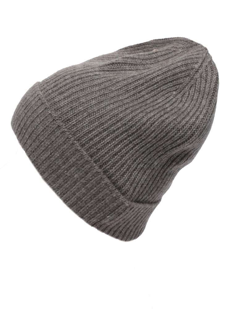 💕 Zwillingsherz Herren-Mütze "Ribbon Pattern" 100 % Kaschmir Braun