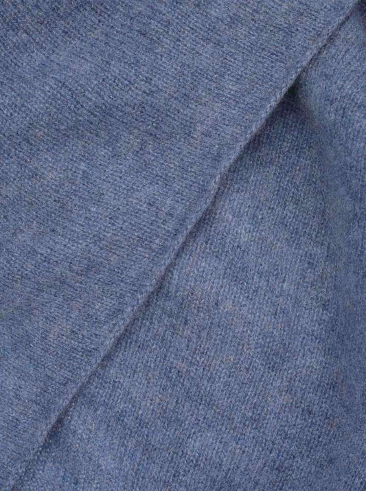 💕 Zwillingsherz Dreieckstuch "100 % Cashmere" Kaschmir Jeansblau