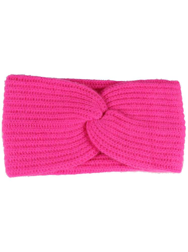 đź’• Zwillingsherz Stirnband 100 % Cashmere "Rippen" Kaschmir Neonpink