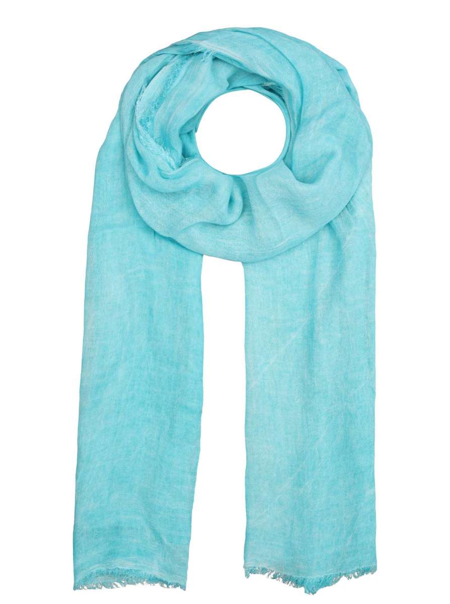 💕 Zwillingsherz Schal Tuch "Laura" Türkis Bambus nachhaltig