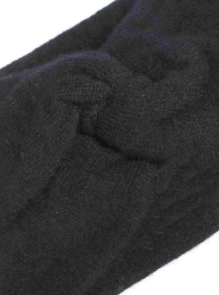 💕 Zwillingsherz Stirnband 100 % Cashmere "Knoten" Kaschmir Schwarz
