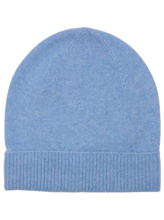 💕 Zwillingsherz Mütze "Ribbon Edge Beanie" 100 % Kaschmir Hellblau