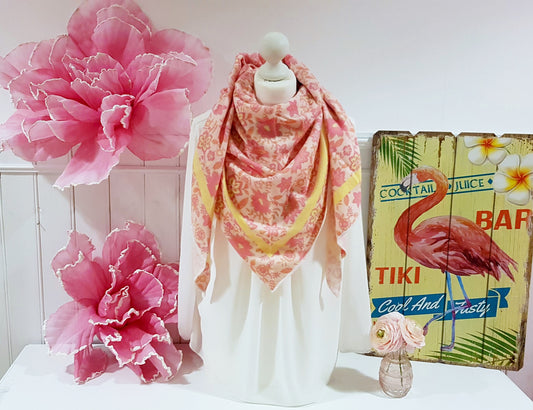 💕 Zwillingsherz Dreieckstuch "Nani" Kaschmir Orange