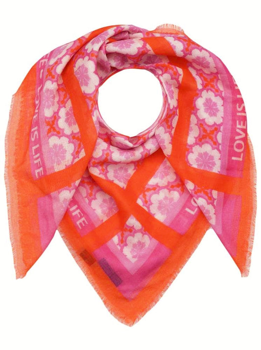 💕 Zwillingsherz Dreieckstuch Viereck "Caterina" Pink
