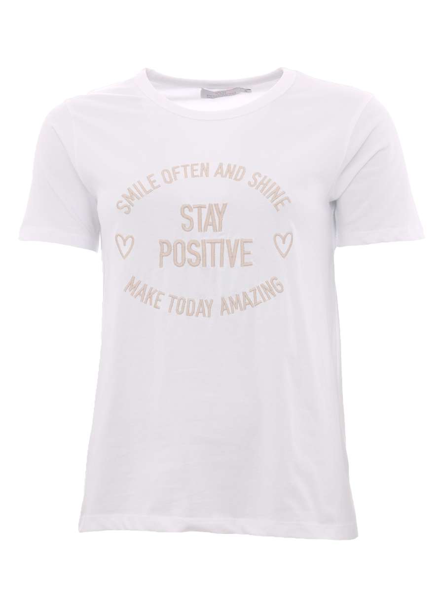 đź’• Zwillingsherz Shirt "Alexia" WeiĂź Beige