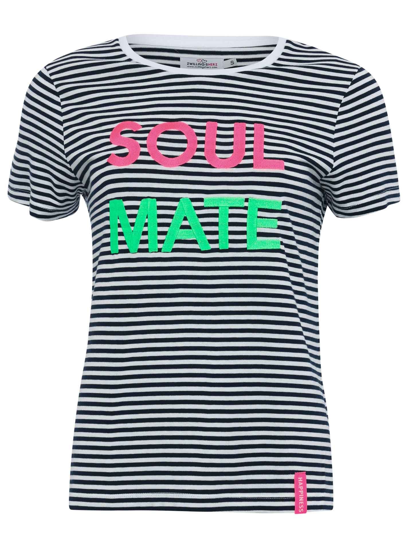 đź’• Zwillingsherz Shirt "Lene" Soul Mate Marine GrĂĽn
