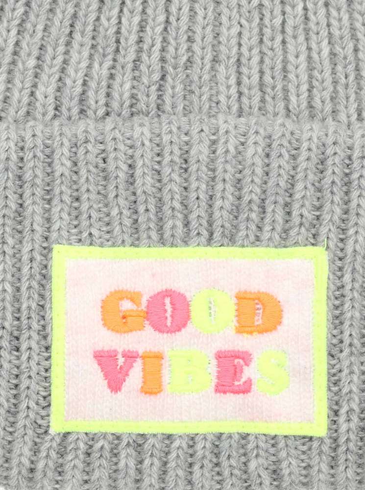 💕 Zwillingsherz Mütze "Nila" Kaschmir Wolle Viskose Grau