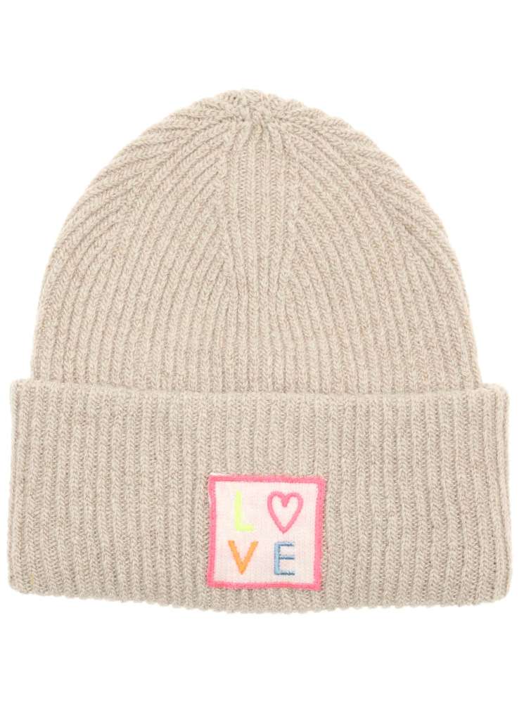 💕 Zwillingsherz Mütze "Maja" Kaschmir Wolle Viskose Beige