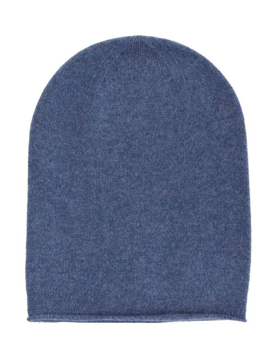 💕 Zwillingsherz Mütze Beanie 100 % Kaschmir Jeansblau