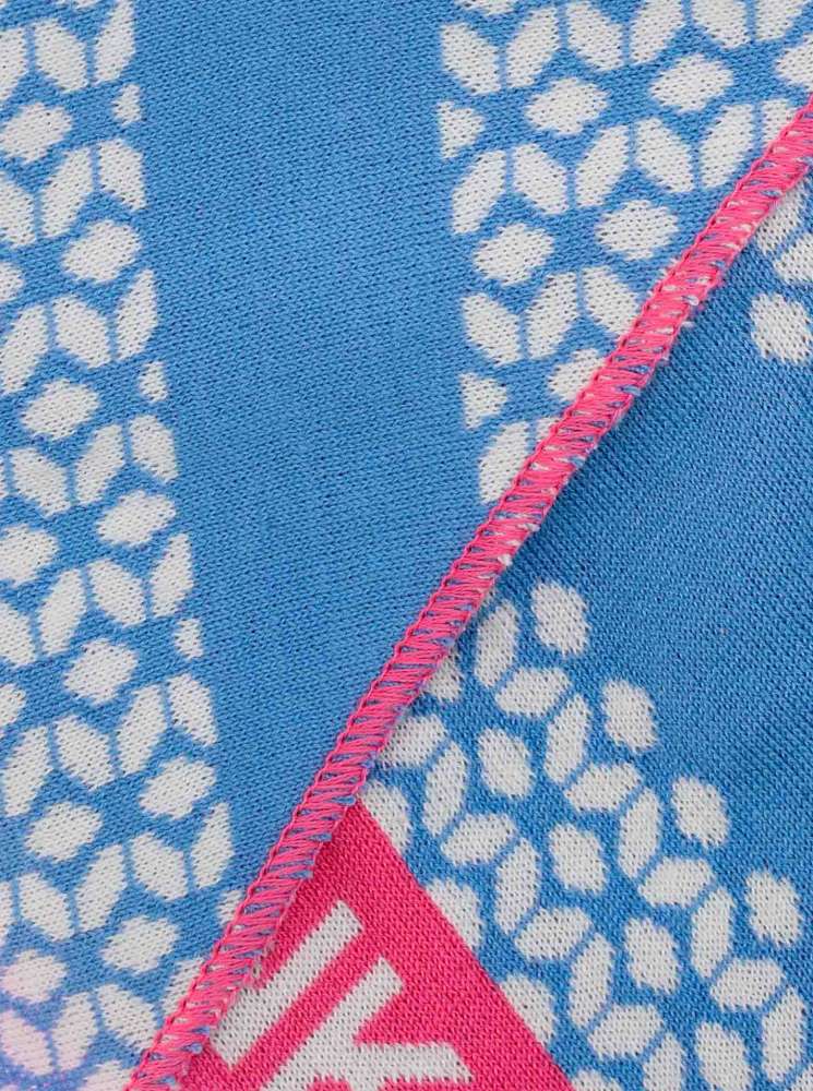 💕 Zwillingsherz Dreieckstuch "Eika" Baumwolle Blau