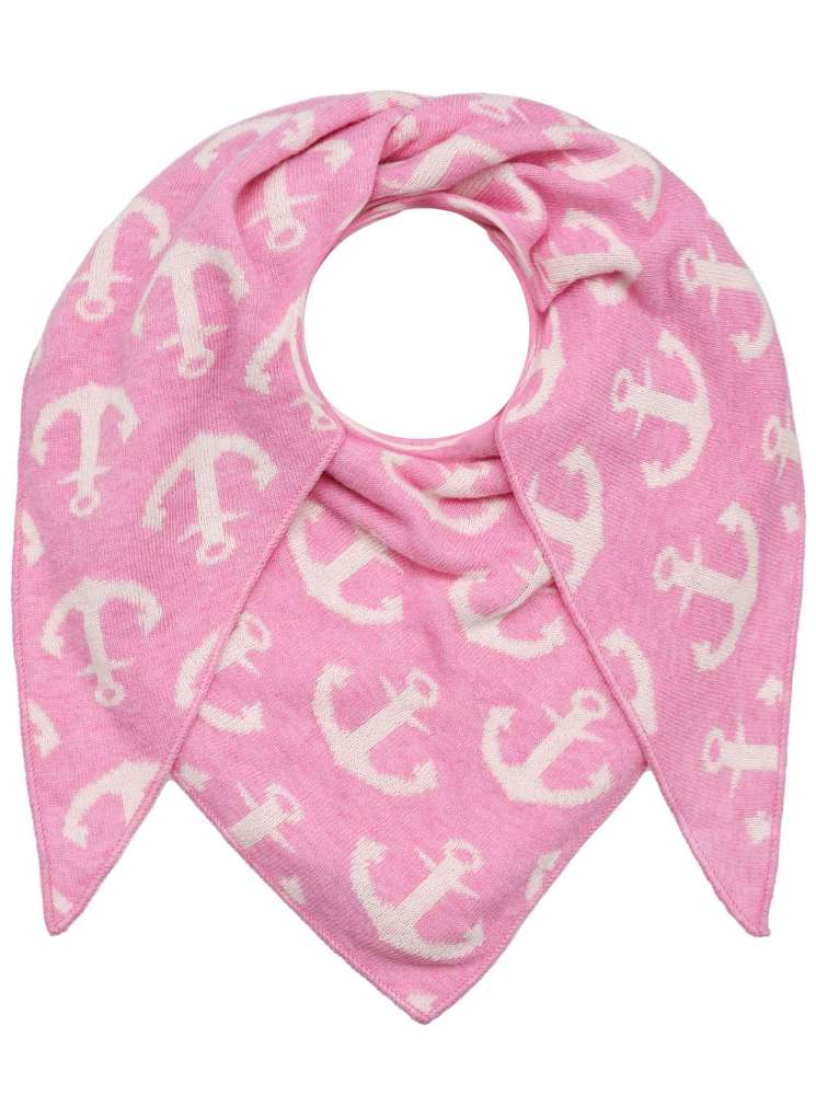 💕 Zwillingsherz Dreieckstuch "Anni" Wolle Kaschmir Anker Rosa