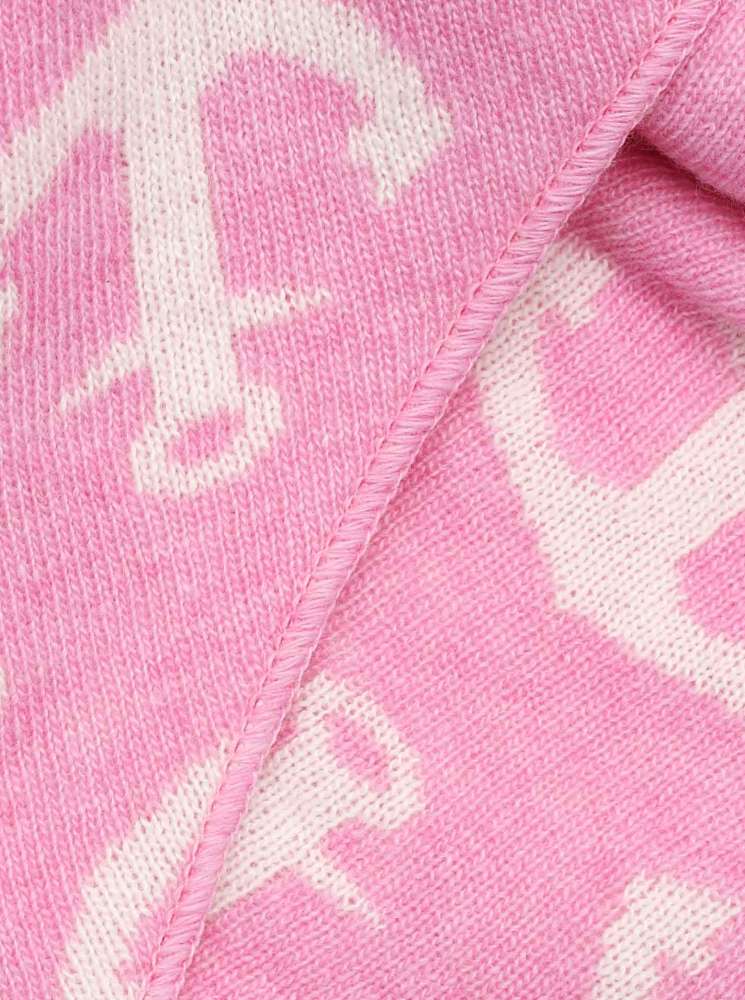 💕 Zwillingsherz Dreieckstuch "Anni" Wolle Kaschmir Anker Rosa