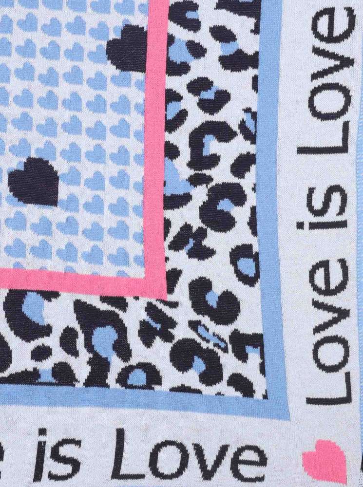 đź’• Zwillingsherz Dreieckstuch "Love is love" Baumwolle Blau
