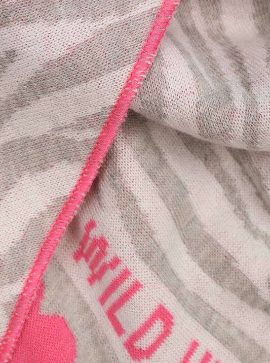 💕 Zwillingsherz Dreieckstuch "Malea" Baumwolle Grau Pink