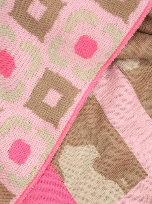 💕 Zwillingsherz Dreieckstuch "Patricia" Limited Kollektion Baumwolle Beige Pink