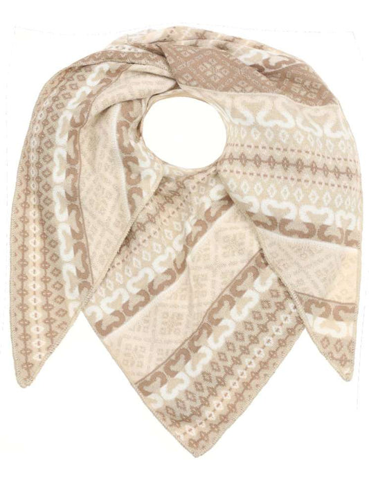 💕 Zwillingsherz Dreieckstuch "Maralda" Baumwolle Beige