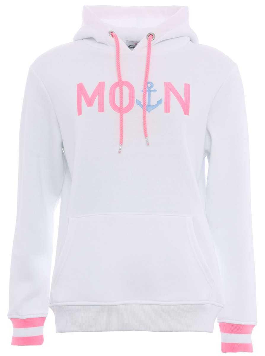 Zwillingsherz Sweatshirt Hoodie Rahel Sweater Baumwolle WeiB