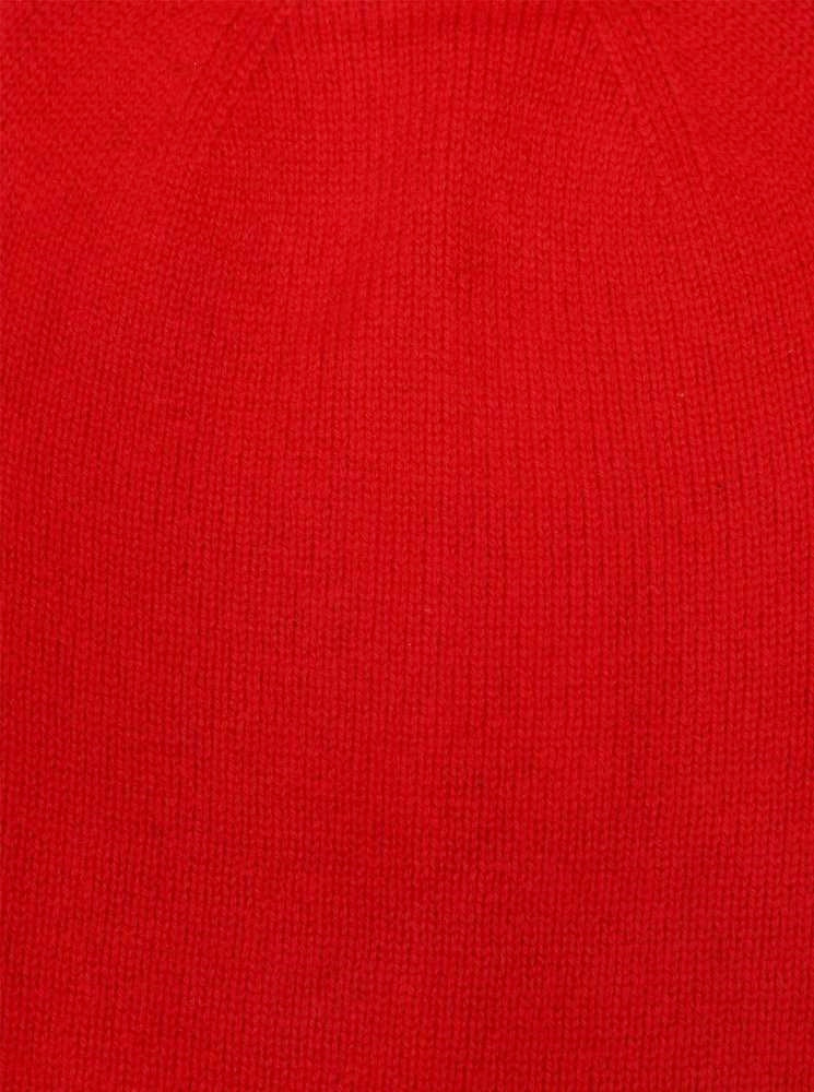 💕 Zwillingsherz Mütze Beanie 100 % Kaschmir Rot