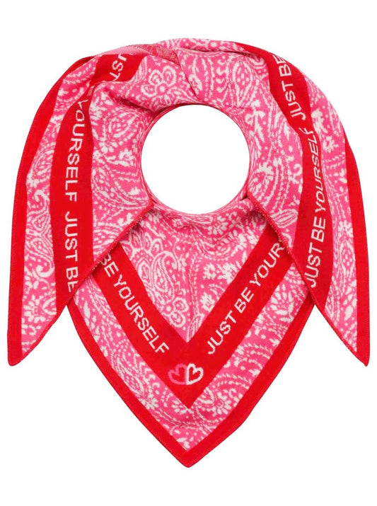 💕 Zwillingsherz Dreieckstuch "Jael" Baumwolle Pink Coralle