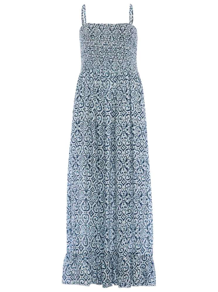 đź’• Zwillingsherz Kleid Maxikleid Off Shoulder "Ramona" Blau
