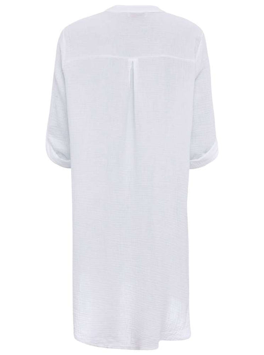 💕 Zwillingsherz Tunika Bluse Musselin "Rom" Weiß