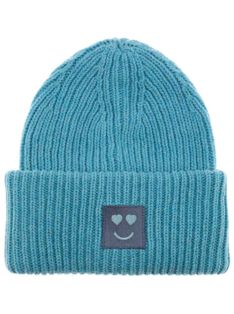 💕 Zwillingsherz Mütze "Happy Heart" Türkis Wolle