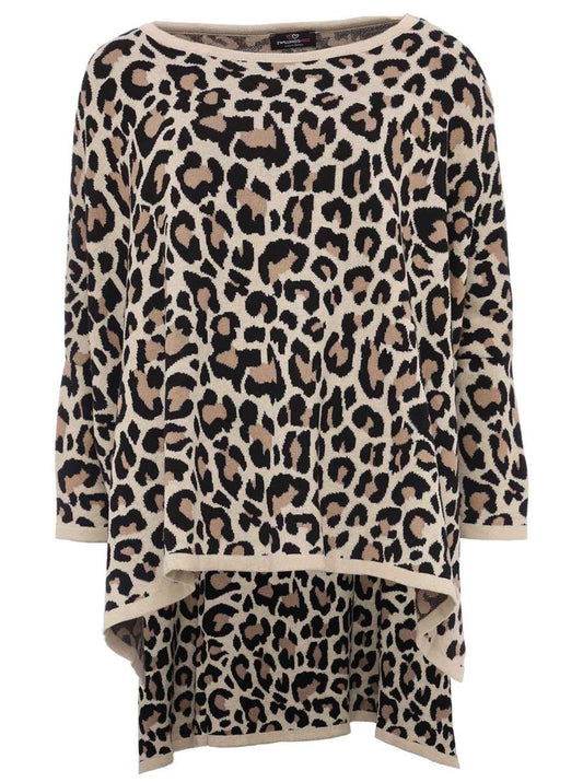 💕 Zwillingsherz Poncho Pullover Pulli "Lyon" Baumwolle Beige